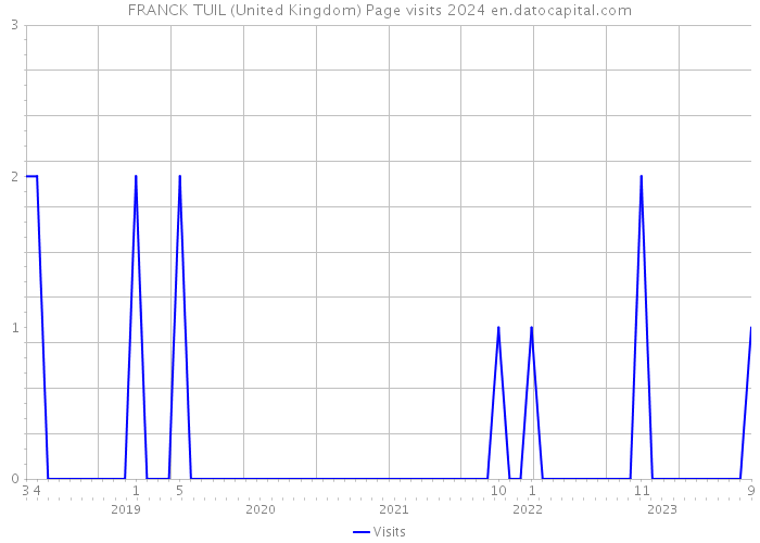 FRANCK TUIL (United Kingdom) Page visits 2024 