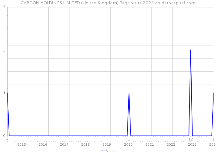 CARDON HOLDINGS LIMITED (United Kingdom) Page visits 2024 