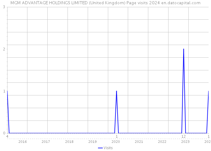 MGM ADVANTAGE HOLDINGS LIMITED (United Kingdom) Page visits 2024 