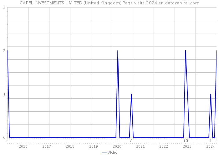 CAPEL INVESTMENTS LIMITED (United Kingdom) Page visits 2024 