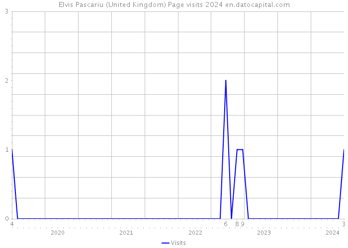 Elvis Pascariu (United Kingdom) Page visits 2024 