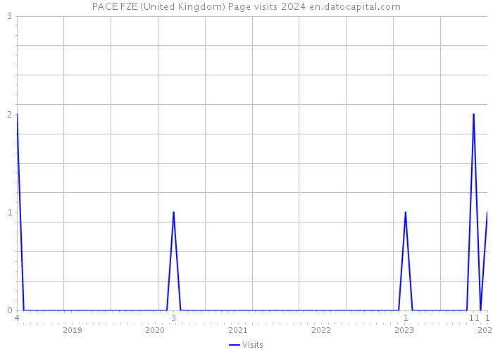 PACE FZE (United Kingdom) Page visits 2024 