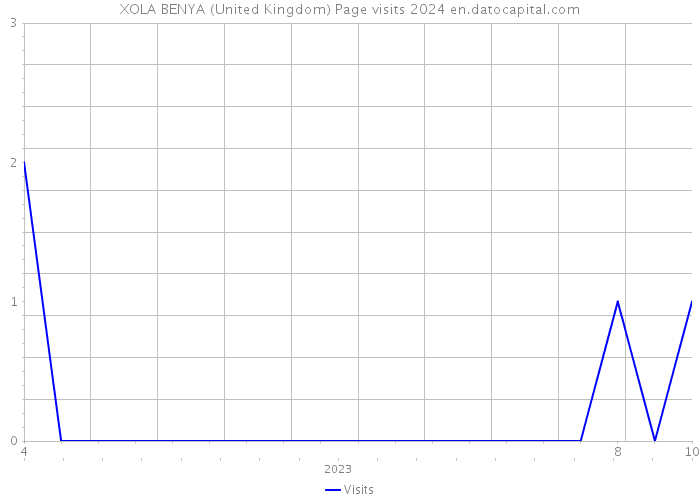 XOLA BENYA (United Kingdom) Page visits 2024 