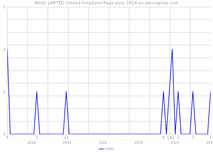 BANG LIMITED (United Kingdom) Page visits 2024 