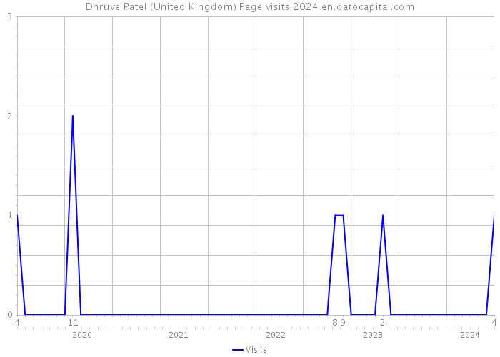 Dhruve Patel (United Kingdom) Page visits 2024 