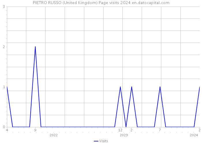 PIETRO RUSSO (United Kingdom) Page visits 2024 