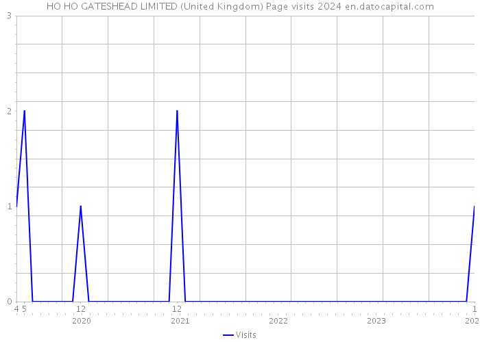 HO HO GATESHEAD LIMITED (United Kingdom) Page visits 2024 