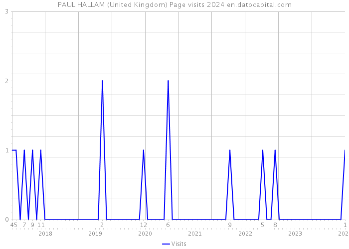 PAUL HALLAM (United Kingdom) Page visits 2024 