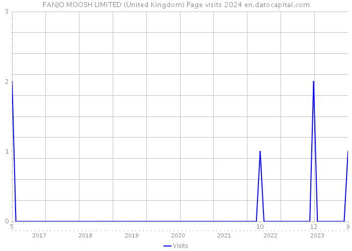 FANJO MOOSH LIMITED (United Kingdom) Page visits 2024 