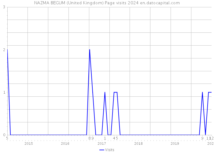 NAZMA BEGUM (United Kingdom) Page visits 2024 