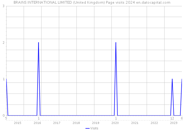 BRAINS INTERNATIONAL LIMITED (United Kingdom) Page visits 2024 
