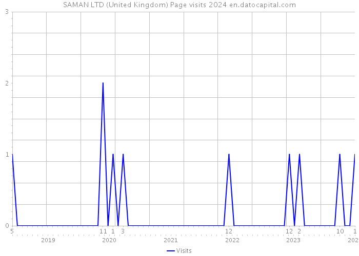 SAMAN LTD (United Kingdom) Page visits 2024 