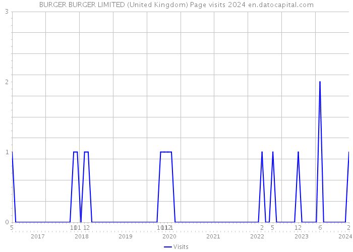 BURGER BURGER LIMITED (United Kingdom) Page visits 2024 