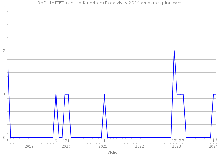 RAD LIMITED (United Kingdom) Page visits 2024 