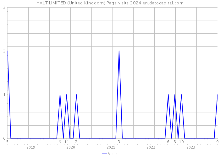 HALT LIMITED (United Kingdom) Page visits 2024 