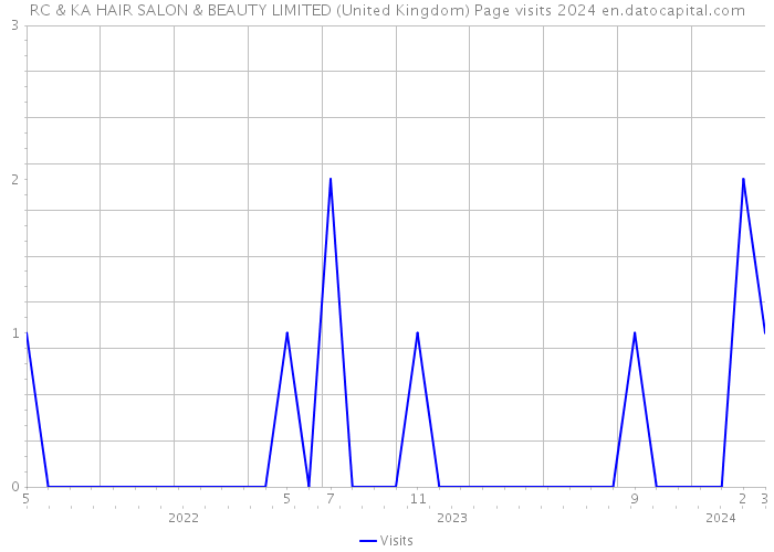 RC & KA HAIR SALON & BEAUTY LIMITED (United Kingdom) Page visits 2024 