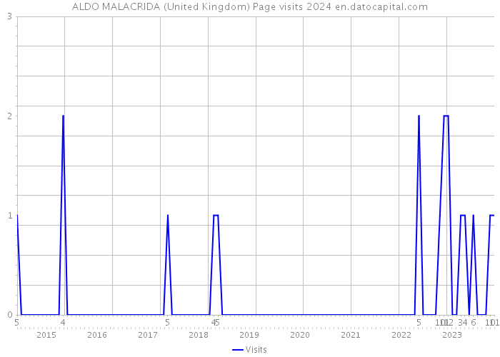 ALDO MALACRIDA (United Kingdom) Page visits 2024 