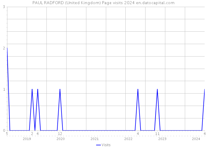 PAUL RADFORD (United Kingdom) Page visits 2024 