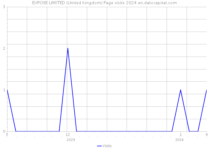 EXPOSE LIMITED (United Kingdom) Page visits 2024 