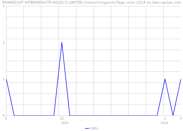 PRIMESIGHT INTERMEDIATE HOLDCO LIMITED (United Kingdom) Page visits 2024 