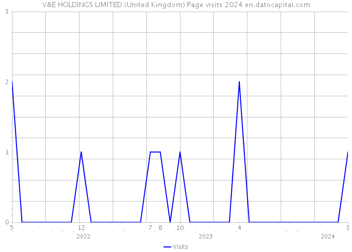 V&E HOLDINGS LIMITED (United Kingdom) Page visits 2024 