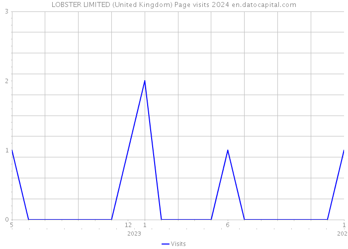 LOBSTER LIMITED (United Kingdom) Page visits 2024 