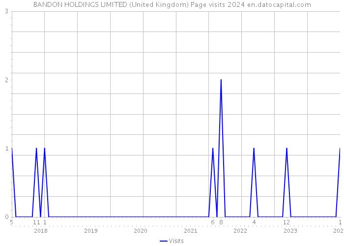 BANDON HOLDINGS LIMITED (United Kingdom) Page visits 2024 
