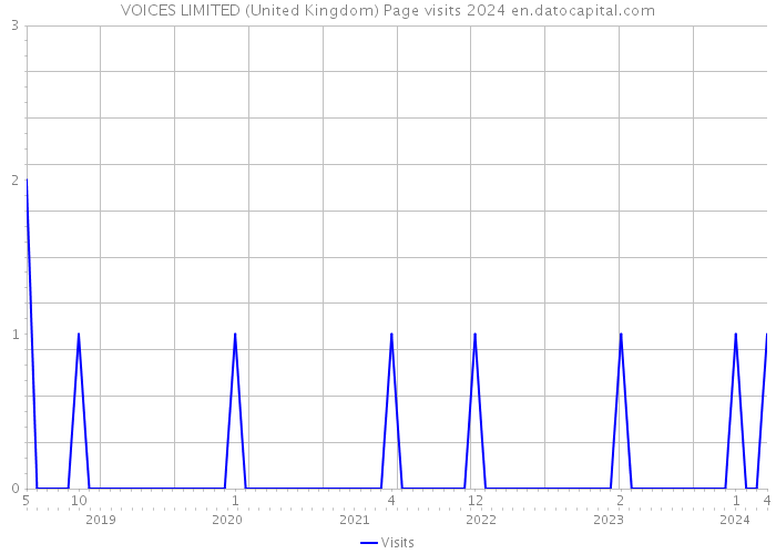 VOICES LIMITED (United Kingdom) Page visits 2024 