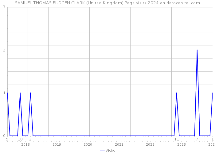 SAMUEL THOMAS BUDGEN CLARK (United Kingdom) Page visits 2024 