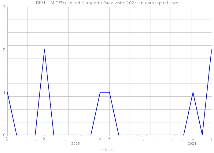 DRU+ LIMITED (United Kingdom) Page visits 2024 