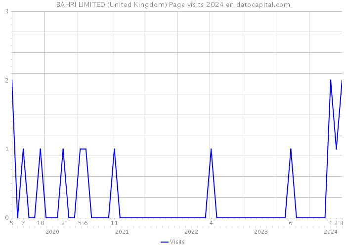 BAHRI LIMITED (United Kingdom) Page visits 2024 