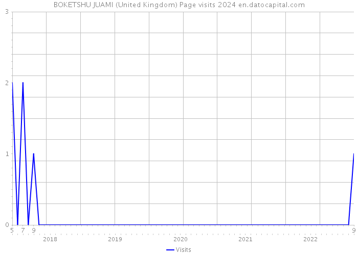 BOKETSHU JUAMI (United Kingdom) Page visits 2024 
