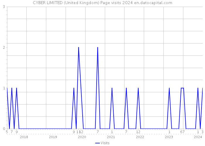 CYBER LIMITED (United Kingdom) Page visits 2024 