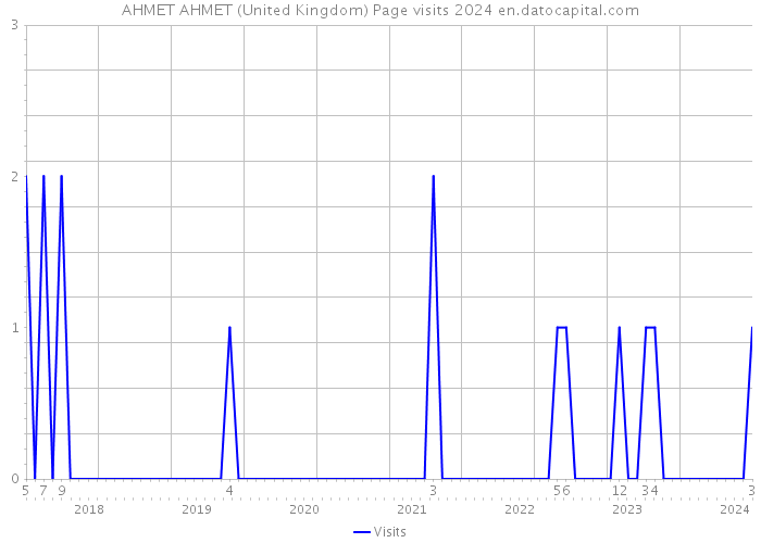 AHMET AHMET (United Kingdom) Page visits 2024 