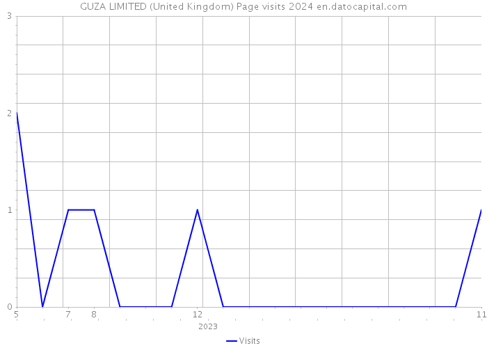 GUZA LIMITED (United Kingdom) Page visits 2024 