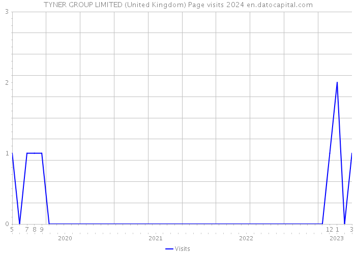 TYNER GROUP LIMITED (United Kingdom) Page visits 2024 