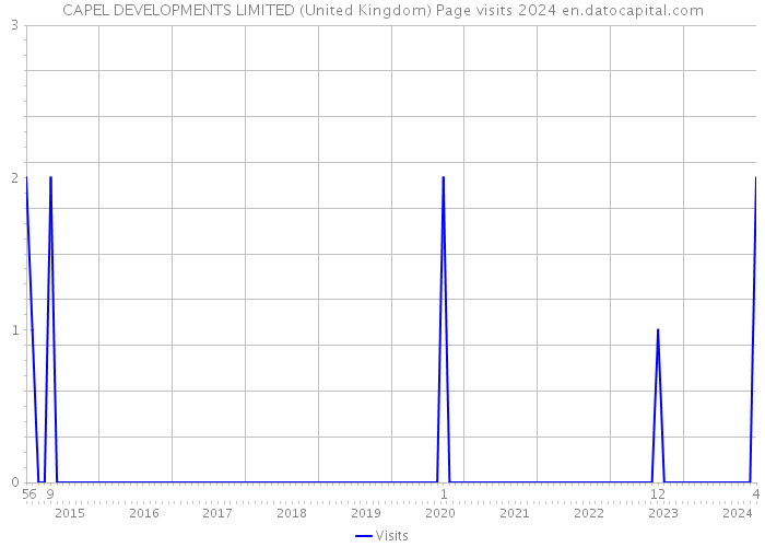 CAPEL DEVELOPMENTS LIMITED (United Kingdom) Page visits 2024 
