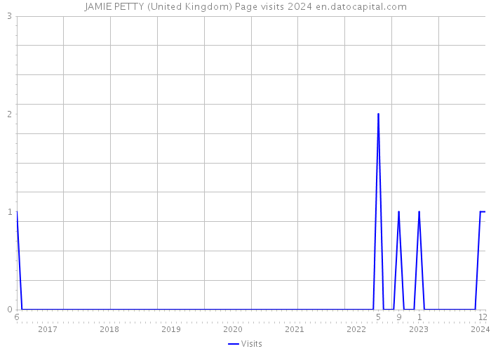 JAMIE PETTY (United Kingdom) Page visits 2024 