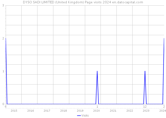 DYSO SADI LIMITED (United Kingdom) Page visits 2024 