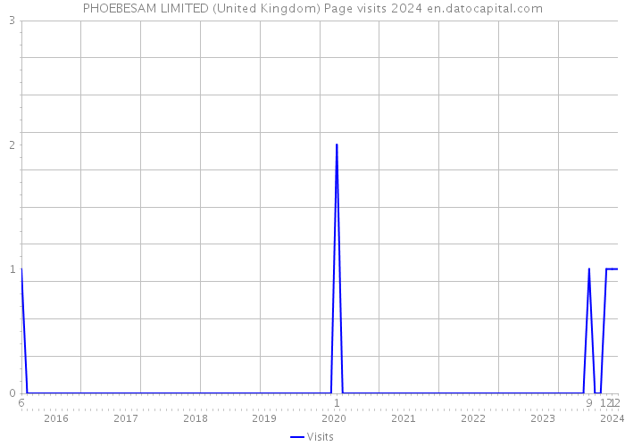 PHOEBESAM LIMITED (United Kingdom) Page visits 2024 