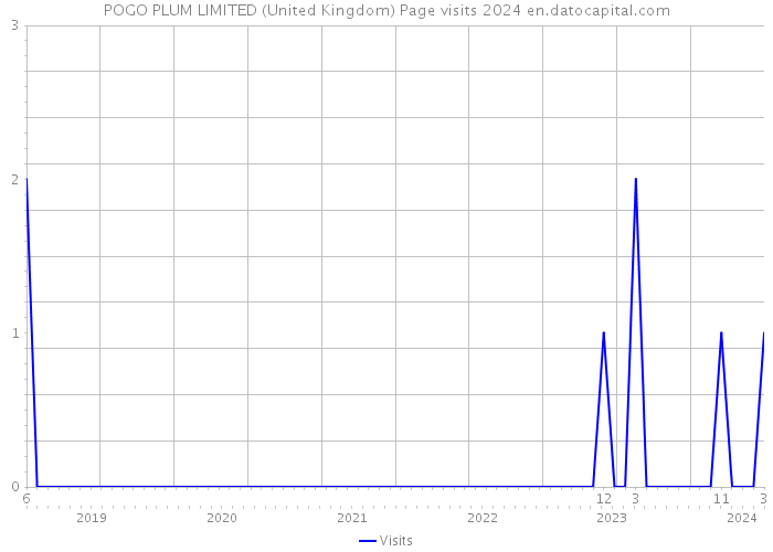 POGO PLUM LIMITED (United Kingdom) Page visits 2024 