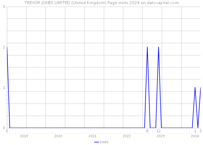 TREVOR JONES LIMITED (United Kingdom) Page visits 2024 