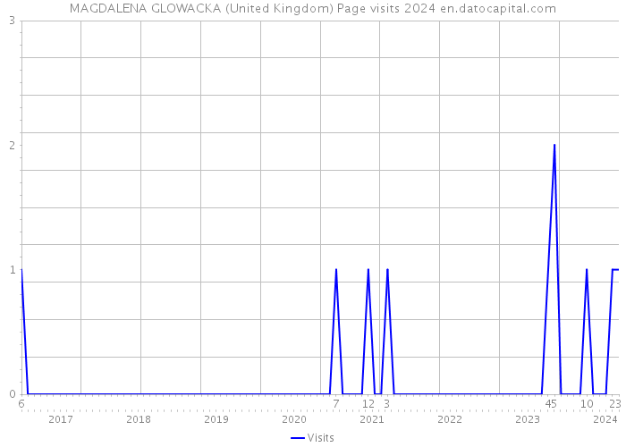 MAGDALENA GLOWACKA (United Kingdom) Page visits 2024 