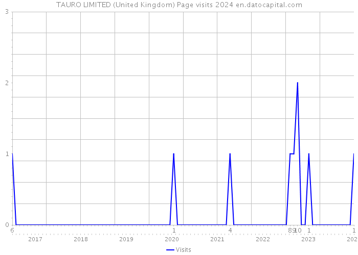 TAURO LIMITED (United Kingdom) Page visits 2024 