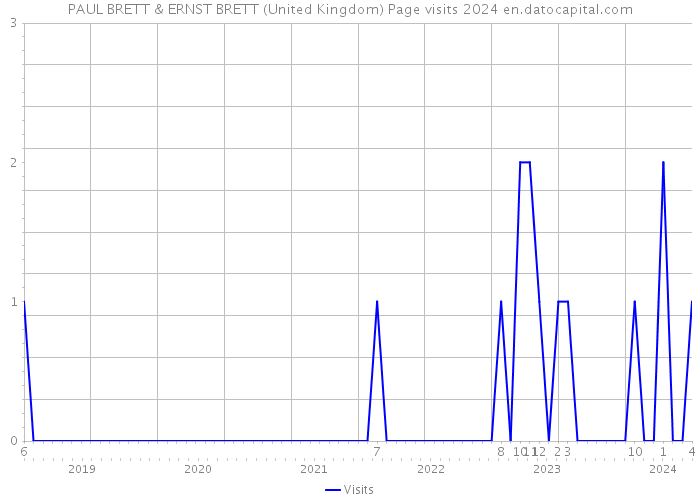 PAUL BRETT & ERNST BRETT (United Kingdom) Page visits 2024 