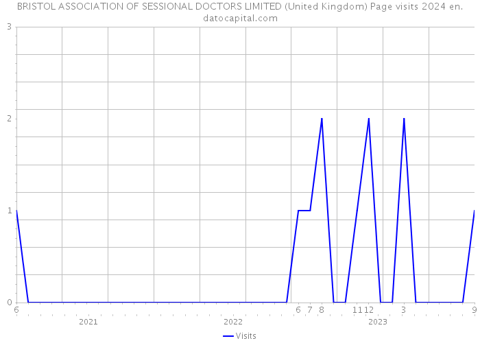 BRISTOL ASSOCIATION OF SESSIONAL DOCTORS LIMITED (United Kingdom) Page visits 2024 