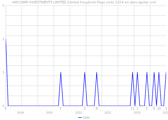 AMCOMRI INVESTMENTS LIMITED (United Kingdom) Page visits 2024 