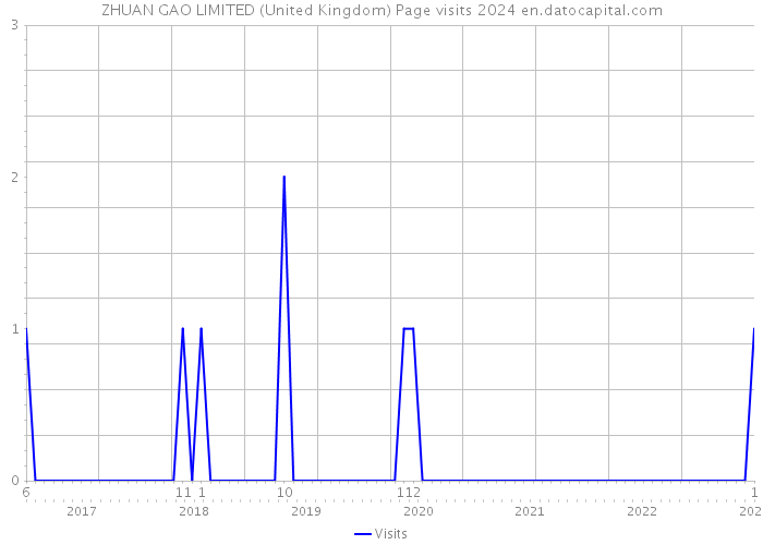 ZHUAN GAO LIMITED (United Kingdom) Page visits 2024 