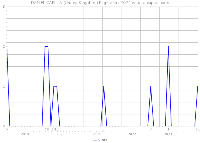 DANIEL CAPILLA (United Kingdom) Page visits 2024 