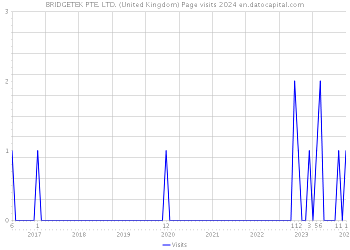 BRIDGETEK PTE. LTD. (United Kingdom) Page visits 2024 